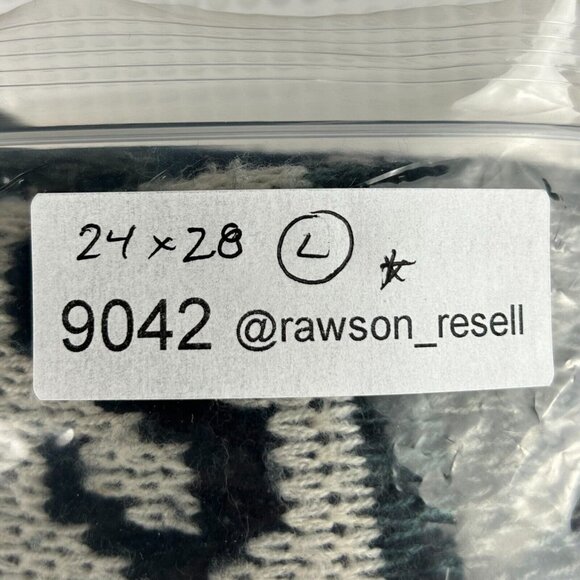 Expressions Abstract Aztec Knit‎ Sweater Large Black Multicolor Chunky Cosby 90s - Picture 7 of 7